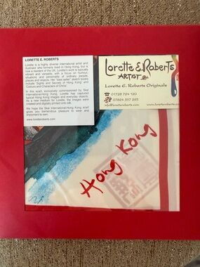 Loretto E. Roberts Rare 'Hong Kong' Vintage Silk Art Scarf